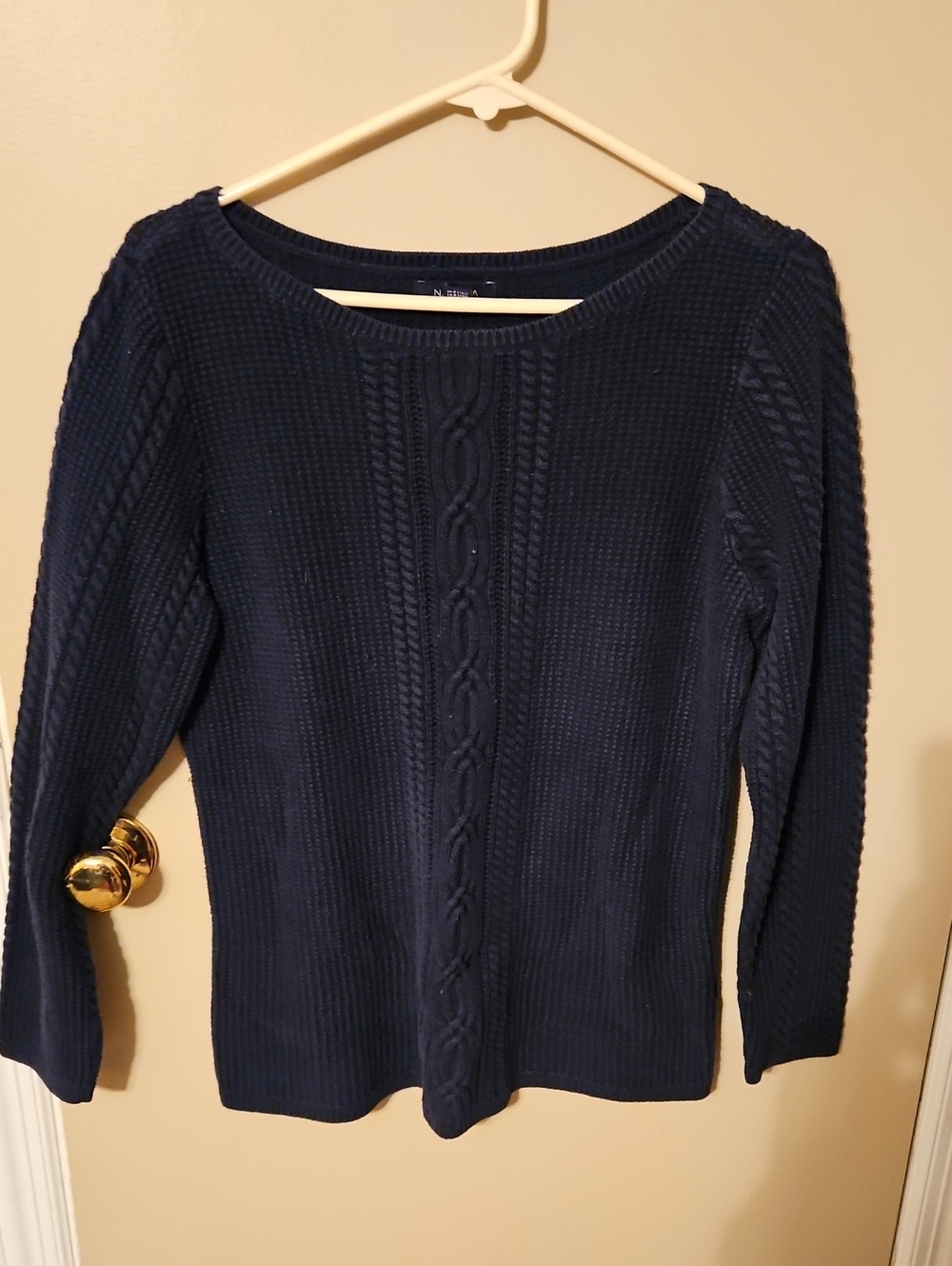 Nautica Navy Cable-Knit Women's Sweater